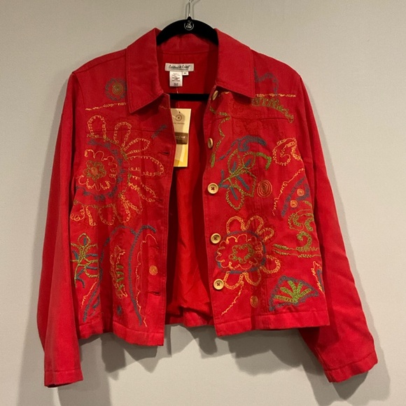 Coldwater Creek Womens Embroidered Button down Jacket - Picture 3 of 11